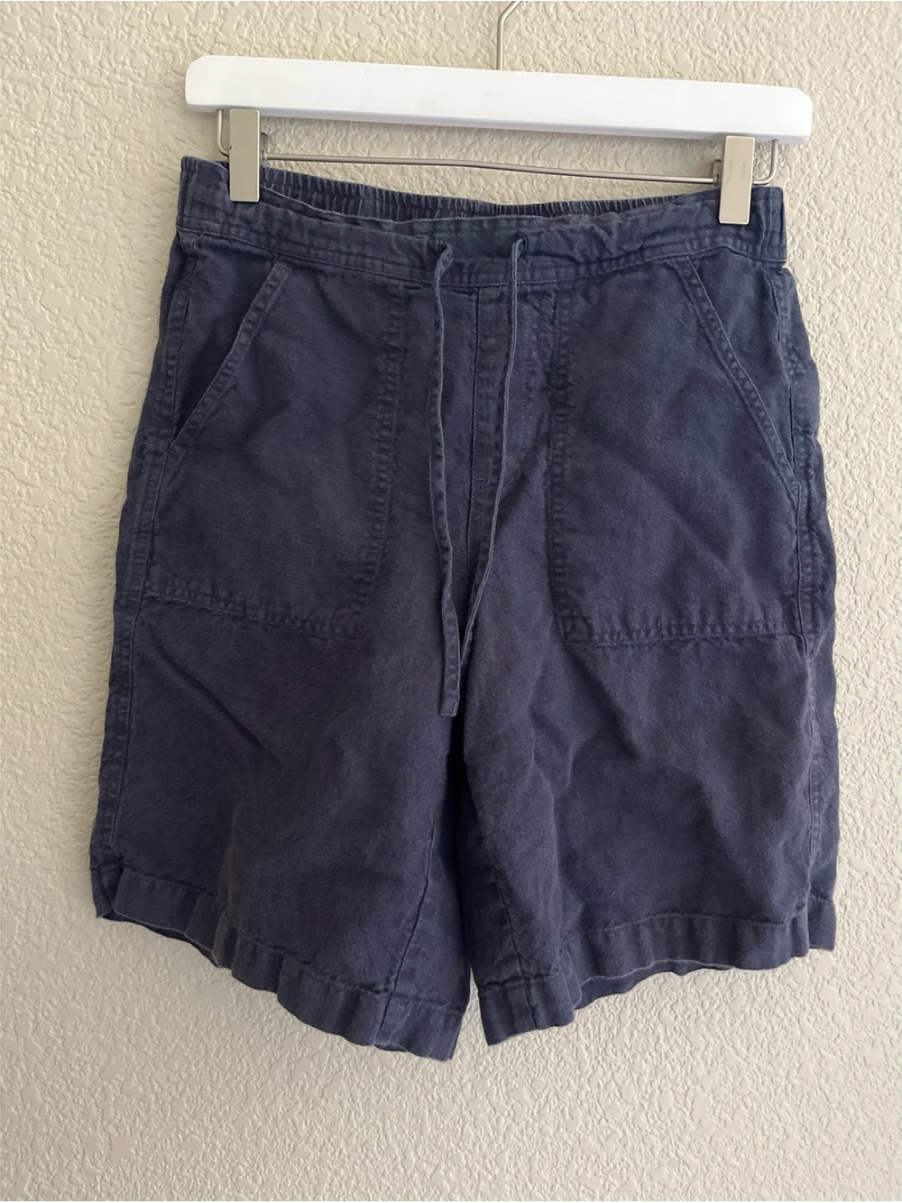 Orvis Navy Linen Drawstring Shorts Women’s Size XS